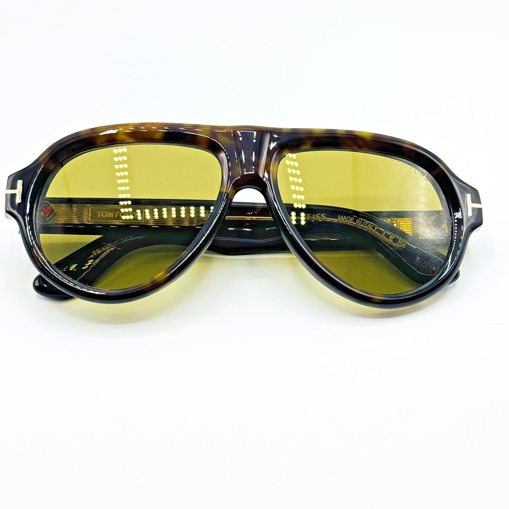 Tom Ford Sunglasses Icon Collection FT1225 52N Havana Pilot Brown Lens 59-16-145
